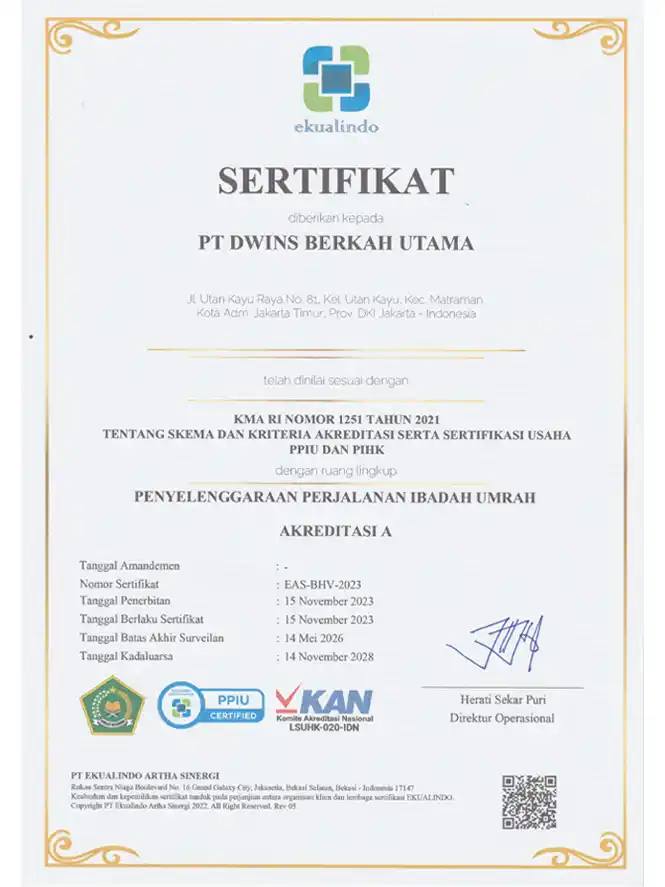 11 - Sertifikat Dwins Travel